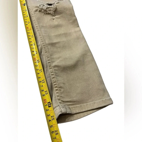 Free People High Busted Knee Jeans in Khaki, Womens Size 31 - Picture 7 of 8